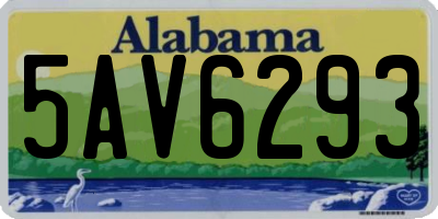 AL license plate 5AV6293
