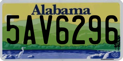 AL license plate 5AV6296