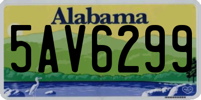 AL license plate 5AV6299