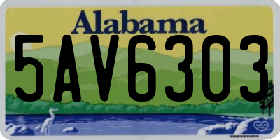 AL license plate 5AV6303