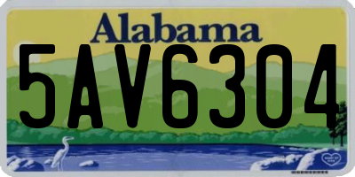 AL license plate 5AV6304
