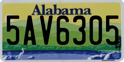 AL license plate 5AV6305