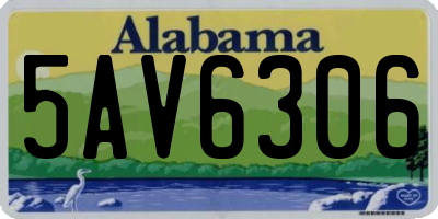 AL license plate 5AV6306