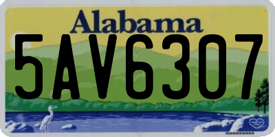 AL license plate 5AV6307