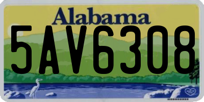 AL license plate 5AV6308