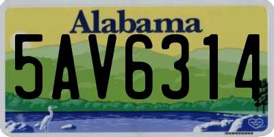 AL license plate 5AV6314