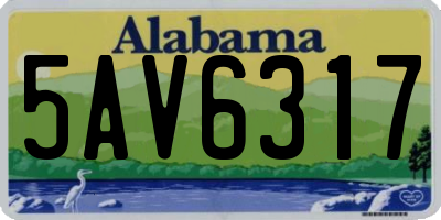 AL license plate 5AV6317