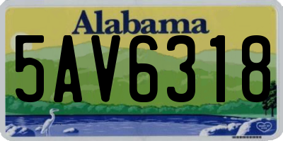 AL license plate 5AV6318