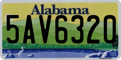 AL license plate 5AV6320