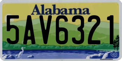 AL license plate 5AV6321