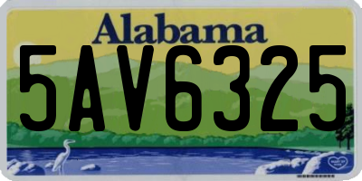 AL license plate 5AV6325