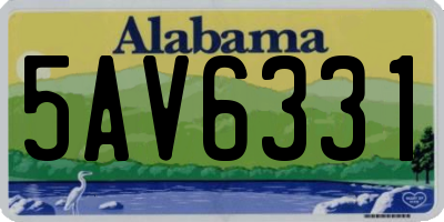 AL license plate 5AV6331