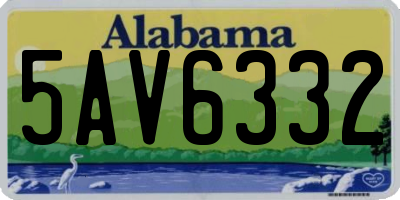 AL license plate 5AV6332