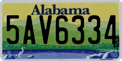 AL license plate 5AV6334