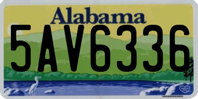 AL license plate 5AV6336