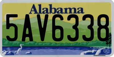 AL license plate 5AV6338