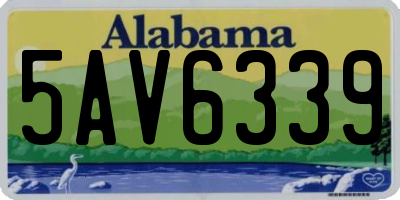 AL license plate 5AV6339
