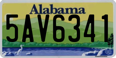 AL license plate 5AV6341
