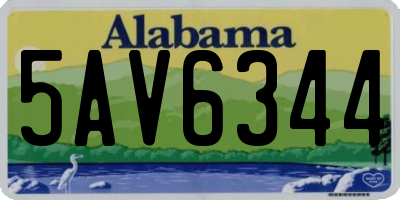 AL license plate 5AV6344