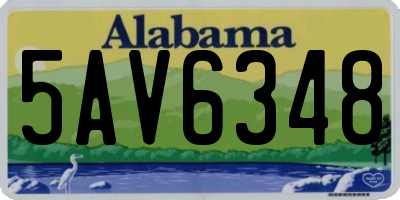 AL license plate 5AV6348