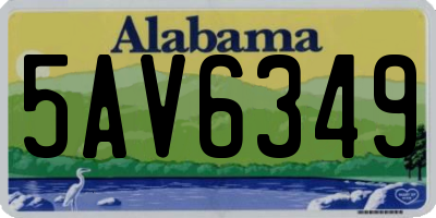 AL license plate 5AV6349