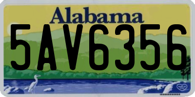 AL license plate 5AV6356