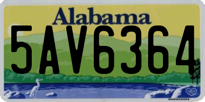 AL license plate 5AV6364