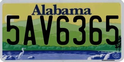 AL license plate 5AV6365