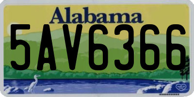 AL license plate 5AV6366