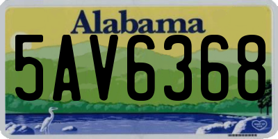 AL license plate 5AV6368