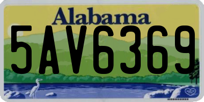 AL license plate 5AV6369