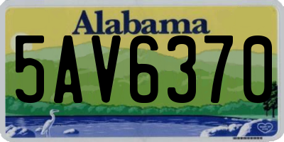AL license plate 5AV6370