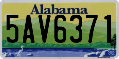AL license plate 5AV6371