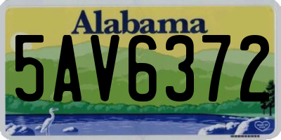 AL license plate 5AV6372