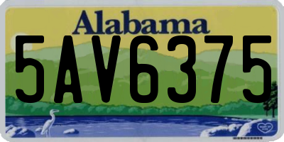 AL license plate 5AV6375
