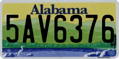 AL license plate 5AV6376