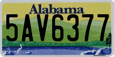 AL license plate 5AV6377