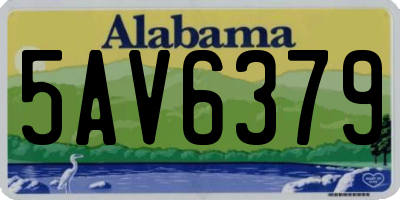 AL license plate 5AV6379