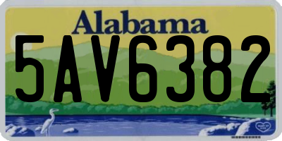 AL license plate 5AV6382