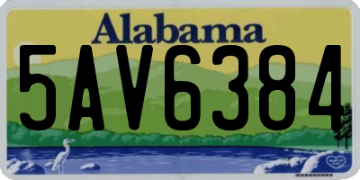 AL license plate 5AV6384