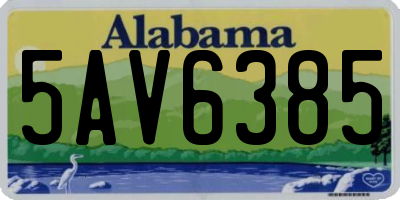 AL license plate 5AV6385