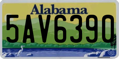 AL license plate 5AV6390