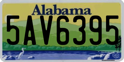 AL license plate 5AV6395