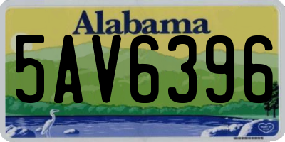 AL license plate 5AV6396