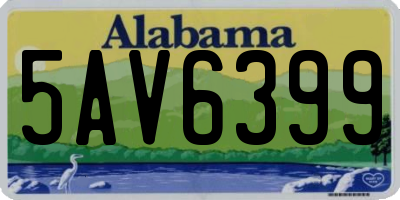AL license plate 5AV6399