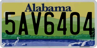 AL license plate 5AV6404