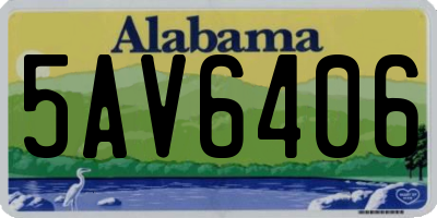 AL license plate 5AV6406