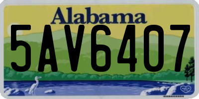 AL license plate 5AV6407
