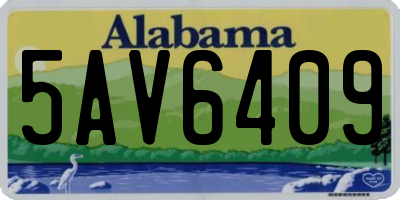 AL license plate 5AV6409