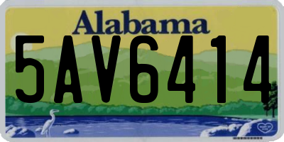 AL license plate 5AV6414